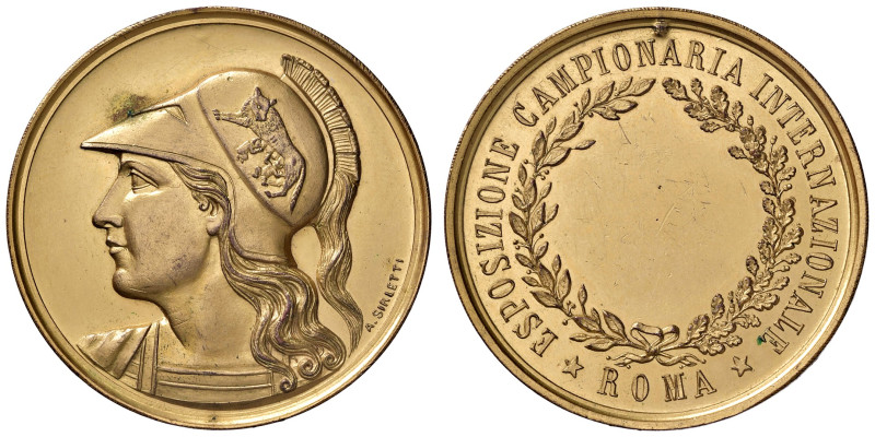 ROMA. Medaglia Esposizione Campionaria Internazionale 1874?. BR dorato (g 26,1 -...