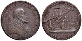 Gregorio XV (1621-1623). Medaglia 1622 An. III. Canonizzazione di cinque santi. Opus: G. A. Mori. BR (g 21,13 - Ø 36 mm). Miselli 138a.
SPL
