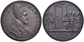 Innocenzo X (1644-1655). Medaglia 1650. Apertura della Porta Santa. Opus: G. Molo. BR (g 31,90 - Ø 39 mm). Mis. 460.
SPL/qFDC