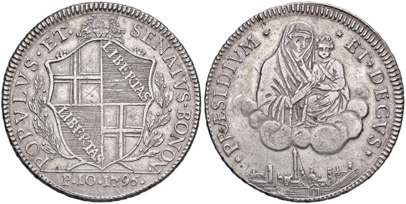 BOLOGNA. Governo Popolare (1796-1797). 10 Paoli 1796. AG (g 29,06). Gig. 5. NC
...