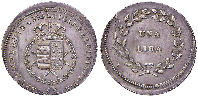 FIRENZE. Carlo Ludovico di Borbone (1803-1807). Lira 1803. AG (g 3,86). Gig. 13....