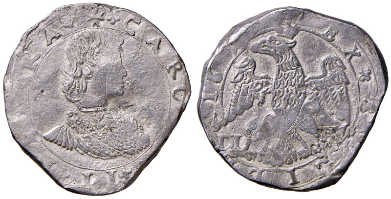 MESSINA. Carlo II (1665-1700). 4 Tarì 16?? sigla DI BV. AG (g 10,53). MIR 364. R...