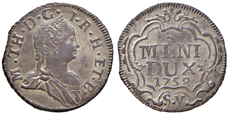 MILANO. Maria Teresa (1740-1780). 5 Soldi 1758. MI (g 3,22). MIR 428/3.
BB+