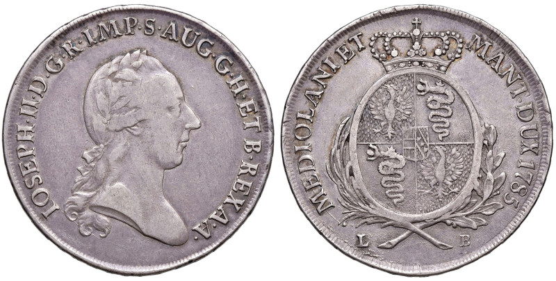 MILANO. Giuseppe II d'Asburgo Lorena (1780-1790). Scudo 1785. AG (g 2,97). Mont....