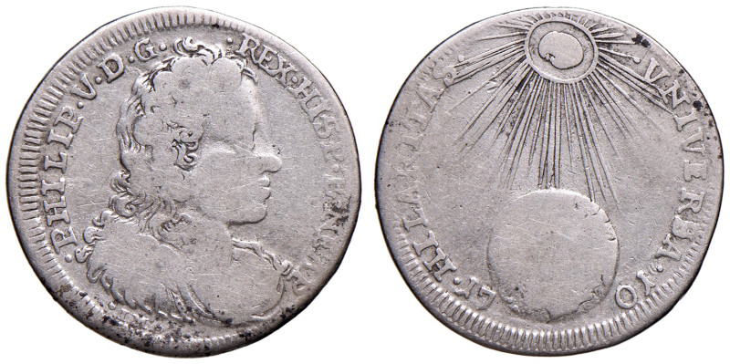 NAPOLI. Filippo V di Borbone (1700-1707). Tarì 1701 Senza Sigle AG/A. AG (g 4,10...