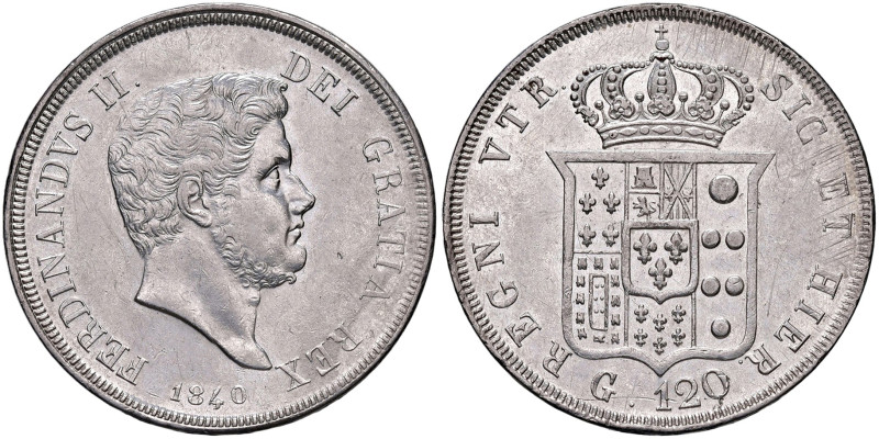 NAPOLI. Ferdinando II di Borbone (1830-1859). 120 Grana 1840. AG (g 27,47). Gig....