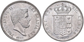 NAPOLI. Ferdinando II di Borbone (1830-1859). 120 Grana 1845. AG (g 27,48). Gig. 71; Magliocca 553. NC Porosità del metallo.
qSPL/SPL