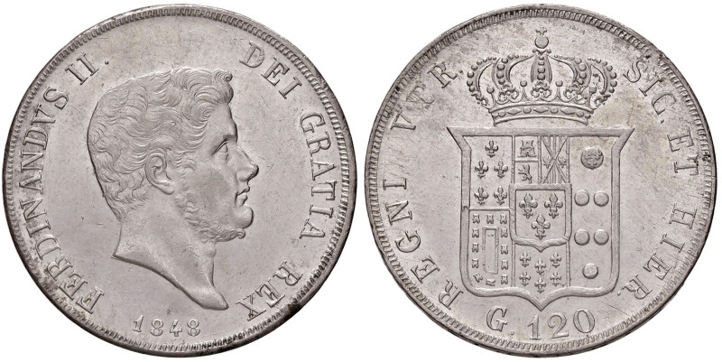 NAPOLI. Ferdinando II di Borbone (1830-1859). 120 Grana 1848. AG (g 27,48). Gig....