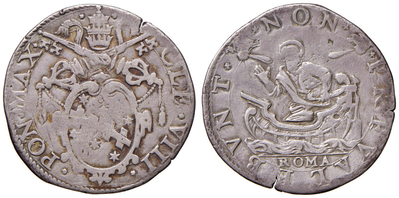 ROMA. Clemente VIII (1592-1605). Testone. AG (g 9,10). Munt.29.
BB