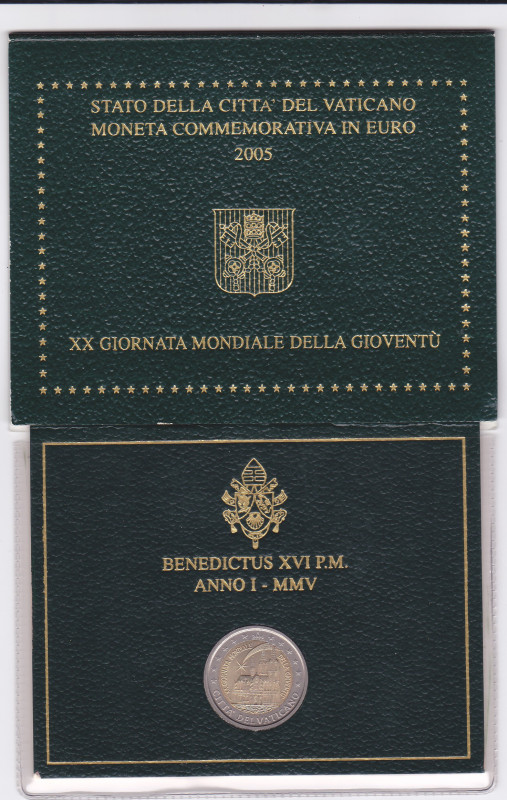 ROMA. Vaticano. Benedetto XVI (Joseph Aloisius Ratzinger 2005-2013). 2 Euro 2005...