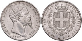 REGNO DI SARDEGNA. Vittorio Emanuele II (1849-1861). 5 Lire 1851 Genova. AG. Gig. 32. R Colpetti al bordo.
qBB