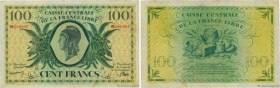 Country : FRENCH EQUATORIAL AFRICA 
Face Value : 100 Francs 
Date : (21 février 1945) 
Period/Province/Bank : Caisse Centrale de la France Libre 
Depa...