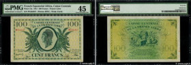 Country : FRENCH EQUATORIAL AFRICA 
Face Value : 100 Francs 
Date : (07 mai 1946) 
Period/Province/Bank : Caisse Centrale de la France Libre 
Departme...