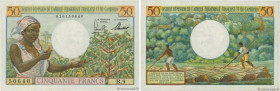 Country : FRENCH EQUATORIAL AFRICA 
Face Value : 50 Francs 
Date : (1957) 
Period/Province/Bank : Institut d'émission de l'A.E.F. et du Cameroun 
Cata...