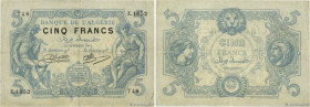 Country : ALGERIA 
Face Value : 5 Francs 
Date : 22 novembre 1916 
Period/Province/Bank : Banque de l'Algérie 
Catalogue reference : P.71a 
Additional...