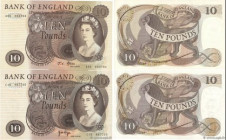 Country : ENGLAND 
Face Value : 10 Pounds Lot 
Date : (1966-1971) 
Period/Province/Bank : Bank of England 
Catalogue reference : P.376b 
Alphabet - si...