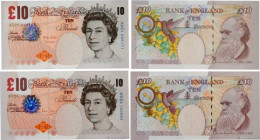 Country : ENGLAND 
Face Value : 10 Pounds Lot 
Date : (2000) 
Period/Province/Bank : Bank of England 
Catalogue reference : P.389a/c 
Alphabet - signa...