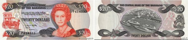 Country : BAHAMAS 
Face Value : 20 Dollars 
Date : (1984) 
Period/Province/Bank ...