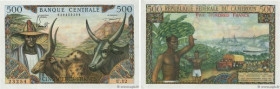 Country : CAMEROON 
Face Value : 500 Francs 
Date : (1962) 
Period/Province/Bank : B.C.E.A.E.C. 
Department : République Fédérale du Cameroun 
Catalog...