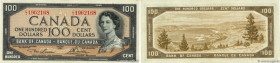 Country : CANADA 
Face Value : 100 Dollars 
Date : 1954 (1973-1975) 
Period/Province/Bank : Bank of Canada 
Catalogue reference : P.82c 
Alphabet - si...