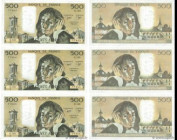 Country : FRANCE 
Face Value : 500 Francs PASCAL Consécutifs 
Date : 05 janvier 1984 
Period/Province/Bank : Banque de France, XXe siècle 
Catalogue r...