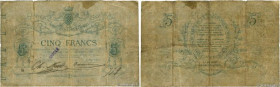 Country : FRANCE regionalism and miscellaneous 
Face Value : 5 Francs Annulé 
Date : 01 janvier 1872 
Period/Province/Bank : Nécessités de 1870 
Depar...