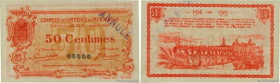Country : FRANCE regionalism and miscellaneous 
Face Value : 50 Centimes Spécimen 
Date : 20 novembre 1914 
Period/Province/Bank : Nécessités, Chambre...