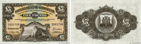 Country : GIBRALTAR 
Face Value : 5 Pounds 
Date : 01 mai 1965 
Period/Province/Bank : Government of Gibraltar 
Catalogue reference : P.19b 
Alphabet ...