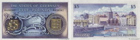 Country : GUERNSEY 
Face Value : 5 Pounds 
Date : (1969-1975) 
Period/Province/Bank : The States of Guernsey 
Catalogue reference : P.46b 
Alphabet - ...