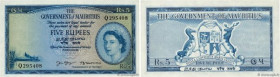 Country : MAURITIUS 
Face Value : 5 Rupees 
Date : (1954) 
Period/Province/Bank : The Government of Mauritius 
Catalogue reference : P.27 
Alphabet - ...