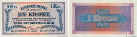Country : FAEROE ISLANDS 
Face Value : 1 Krone 
Date : novembre 1940 
Period/Province/Bank : Faeroerne 
Catalogue reference : P.9 
Alphabet - signatur...