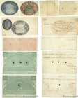 Country : INDIA 
Face Value : 35 Rupees Lot 
Date : (1880) 
Period/Province/Bank : Document 
Catalogue reference : P.- 
Commentary : Lot de six docume...