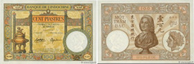 Country : FRENCH INDOCHINA 
Face Value : 100 Piastres 
Date : (1936-1939) 
Period/Province/Bank : Banque de l'Indochine 
Catalogue reference : P.51d 
...