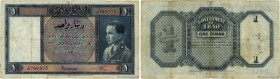Country : IRAQ 
Face Value : 1 Dinar 
Date : (1935) 
Period/Province/Bank : Government of Iraq 
Catalogue reference : P.9b 
Alphabet - signatures - se...