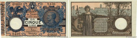 Country : ITALY 
Face Value : 5 Lire 
Date : (10 septembre 1923) 
Period/Province/Bank : Treasury Biglietti di Stato 
Catalogue reference : P.23f 
Alp...