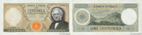 Country : ITALY 
Face Value : 100000 Lire 
Date : 19 juillet 1970 
Period/Province/Bank : Banca d'Italia 
Catalogue reference : P.100b 
Alphabet - sig...
