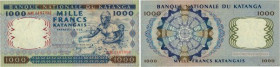 Country : KATANGA 
Face Value : 1000 Francs 
Date : 26 février 1962 
Period/Province/Bank : Banque Nationale du Katanga 
Catalogue reference : P.14a 
...