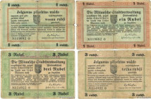 Country : LATVIA 
Face Value : 1 et 3 Roubles Lot 
Date : 20 octobre 1915 
Period/Province/Bank : Émission de Nécessité 
French City : Mittau - Jelgav...