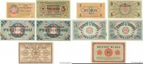 Country : LATVIA 
Face Value : 1 au 10 Rubli Lot 
Date : 1919 
Period/Province/Bank : Émission de Nécessité 
Catalogue reference : P.R1 au P.R4 
Comme...