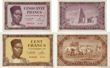 Country : MALI 
Face Value : 50 et 100 Francs Lot 
Date : 22 septembre 1960 
Period/Province/Bank : Banque de la République du Mali 
Catalogue referen...