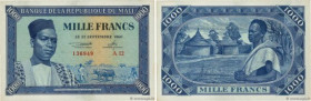 Country : MALI 
Face Value : 1000 Francs 
Date : 22 septembre 1960 
Period/Province/Bank : Banque de la République du Mali 
Catalogue reference : P.4 ...