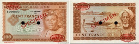 Country : MALI 
Face Value : 100 Francs Spécimen 
Date : 22 septembre 1960 
Period/Province/Bank : Banque de la République du Mali 
Catalogue referenc...