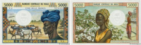 Country : MALI 
Face Value : 5000 Francs 
Date : (1972-1984) 
Period/Province/Bank : Banque de la République du Mali 
Catalogue reference : P.14c 
Alp...