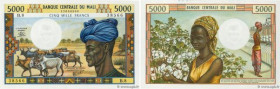 Country : MALI 
Face Value : 5000 Francs 
Date : (1984) 
Period/Province/Bank : Banque de la République du Mali 
Catalogue reference : P.14e 
Alphabet...