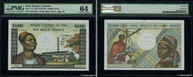 Country : MALI 
Face Value : 10000 Francs 
Date : (1973-1984) 
Period/Province/Bank : Banque de la République du Mali 
Catalogue reference : P.15f 
Al...