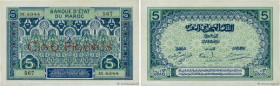 Country : MOROCCO 
Face Value : 5 Francs 
Date : (1924) 
Period/Province/Bank : Banque d'État du Maroc 
Catalogue reference : P.9 
Alphabet - signatur...