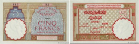 Country : MOROCCO 
Face Value : 5 Francs 
Date : 01 août 1922 
Period/Province/Bank : Banque d'État du Maroc 
Catalogue reference : P.23Aa 
Alphabet -...