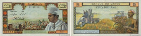 Country : MOROCCO 
Face Value : 5 Dirhams 
Date : (1960) 
Period/Province/Bank : Banque du Maroc 
Catalogue reference : P.53a 
Alphabet - signatures -...