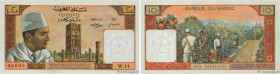Country : MOROCCO 
Face Value : 10 Dirhams 
Date : (1960) 
Period/Province/Bank : Banque du Maroc 
Catalogue reference : P.54a 
Alphabet - signatures ...
