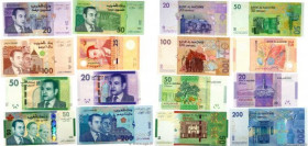 Country : MOROCCO 
Face Value : 20 au 200 Dirhams Lot 
Date : 2002-2012 
Period/Province/Bank : Bank Al-Maghrib 
Catalogue reference : P.68 au P.75 
C...